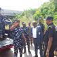 The Deputy Inspector-General of Police in charge of South-West, Johnson Kokumo, the Commissioner of Police in Oyo State, Adebowale Williams, during the tour of the Lagos-Ibadan Expressway on Friday.
