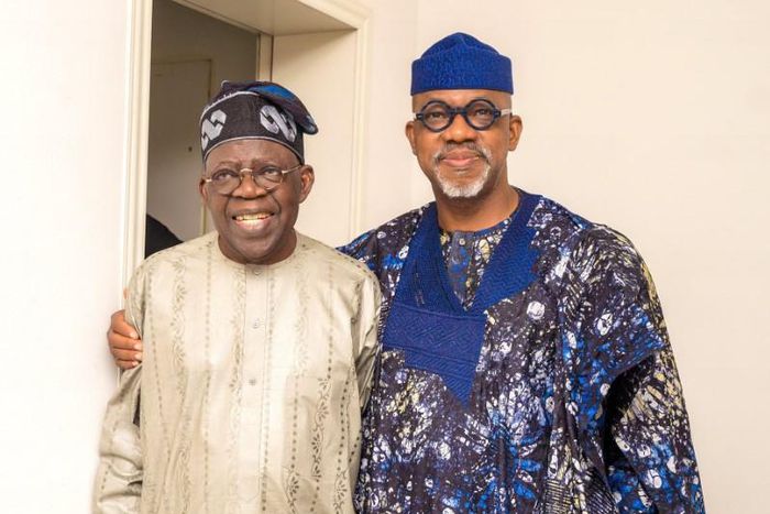 President Bola Ahmed Tinubu (left) and Governor Dapo Abiodun of Ogun State. [Punch]