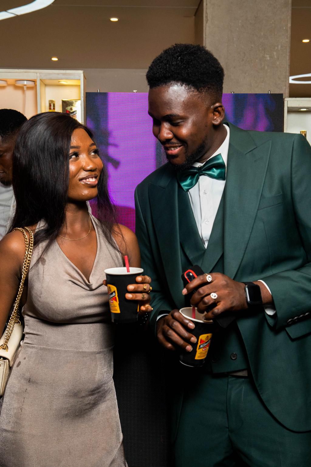 Mr. Dowells refreshes guests at the 2023 Humour Awards