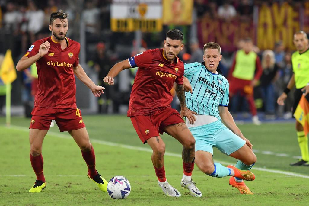 Roma player in action in Serie A
