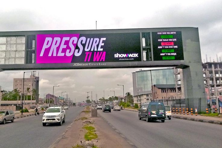 'Just dey play,' 'Pressure ti wa,' 'Woto woto,' other Naija slang on Showmax billboards in Lagos