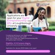 Loughborough University UK rolls out exciting list of courses for January 2023; offers  students 20% scholarships.