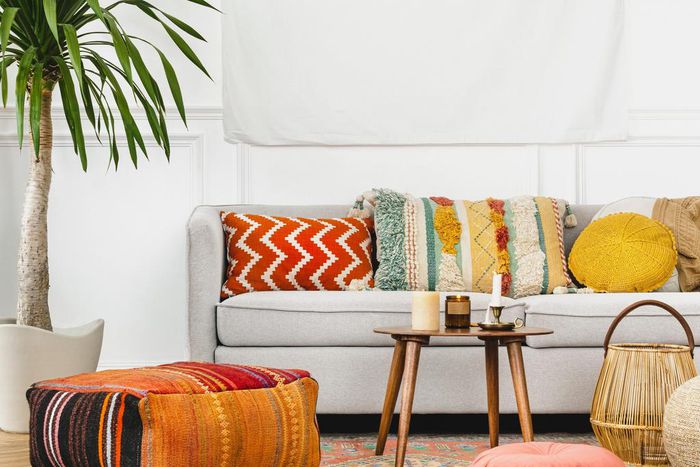 Update your cushion covers and throw pillows.