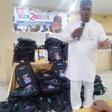 Lagos lawmaker distributes back-to-school bags to 350 students.