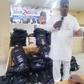 Lagos lawmaker distributes back-to-school bags to 350 students.