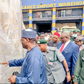 INEC Chairman, Prof Mahmood Yakubu (2nd right) inspecting the last consignment of Bimodal Voter Accreditation System (BVAS)  machines at the Nnamdi Azikikwe International Airport, Abuja on Tuesday, Jan. 3, 2023.