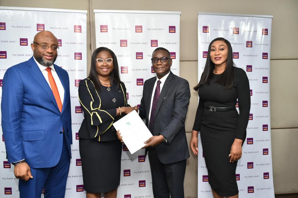 From left: Divisional Head, Treasury and International Banking, First City Monument Bank (FCMB), Mr. Gerald Ikem; Managing Director of the Bank, Mrs. Yemisi Edun; Director General, Nigeria Country Department of the African Development Bank (AfDB), Mr. ...