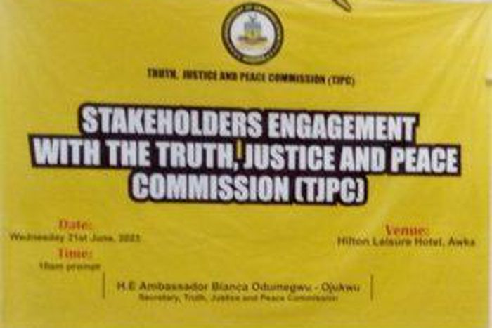 The Anambra Truth, Justice and Peace Commission (ATJPC) (Credit: NAN)
