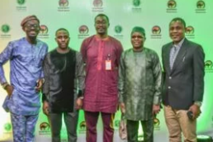 L-R: Co-founder, Corporate Farmers International, Mr Akin Alabi, Senior Agriculture Insurance Underwriter, Leadway Assurance, Mr Adebayo Olukolajo, Senior Agriculture Insurance and Micro insurance specialist, Leadway Assurance, Mr Oluwaseun Fasoranti, ...