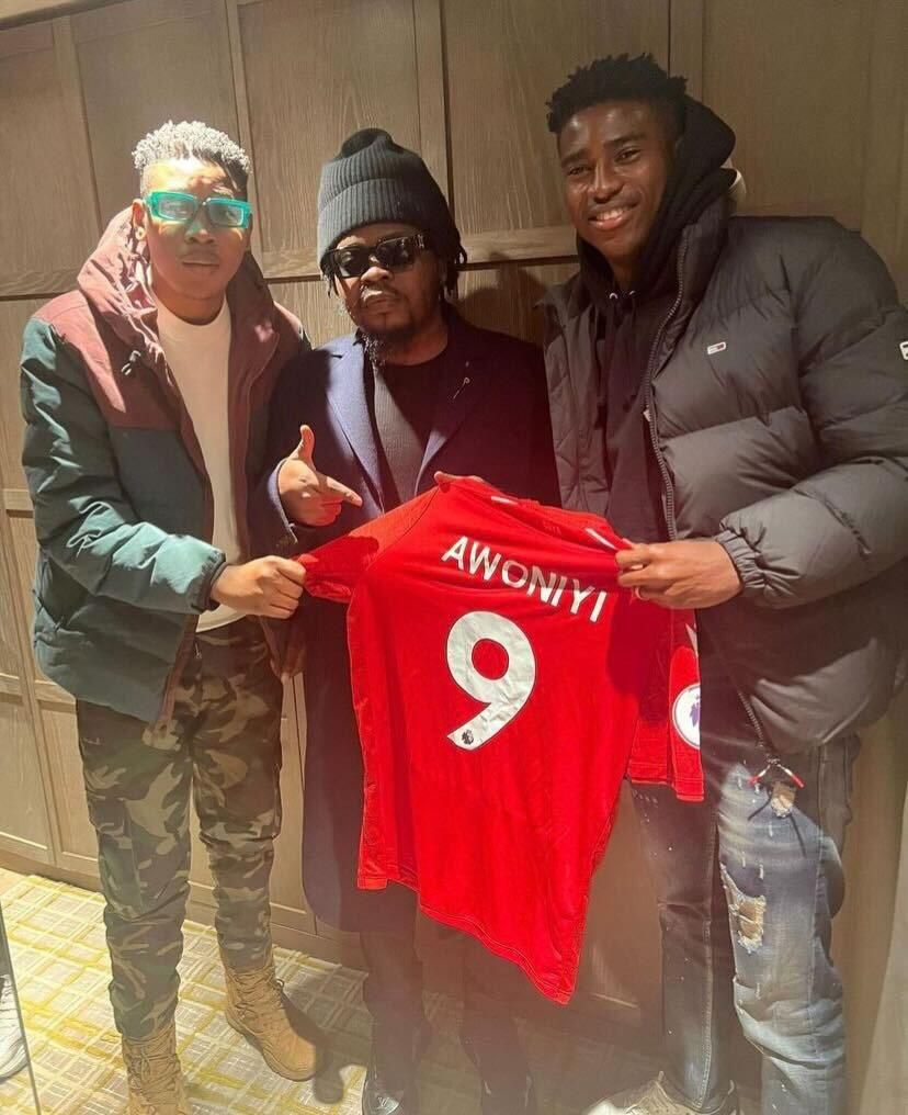 Taiwo Awoniyi and Olamide/ TaiwoAwoniyi(Instagram)