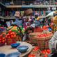 Traditional measurements in the Nigerian open-air markets. [grain]