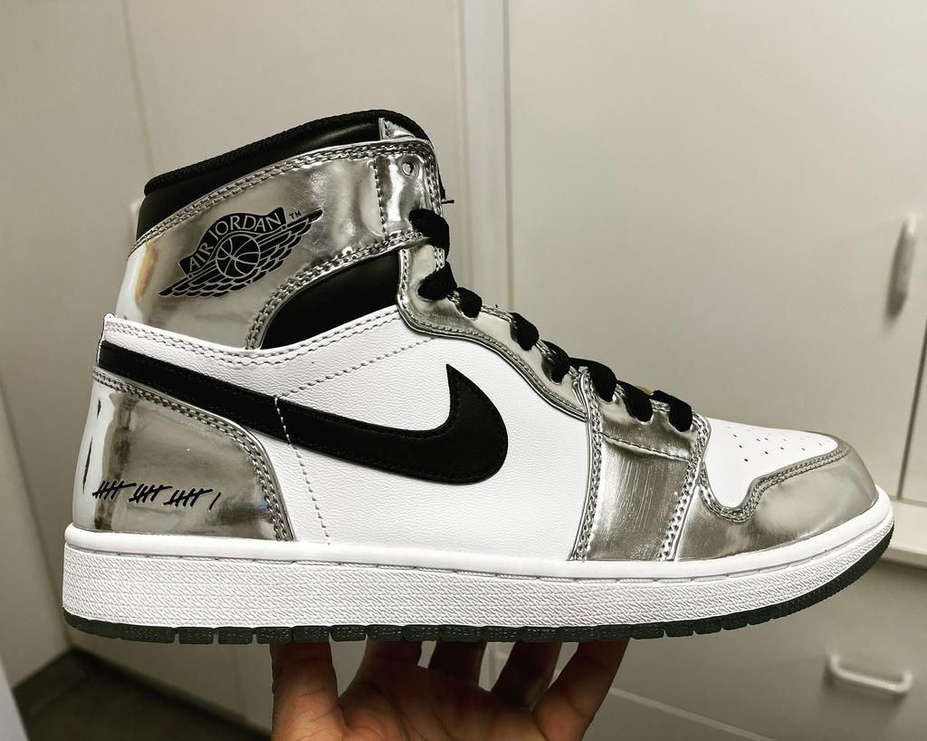 Nike Air Jordan Silver Shoe