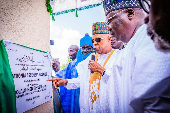 Tinubu commissions NASS Central Mosque, urges Muslims on humility. [Presidency]