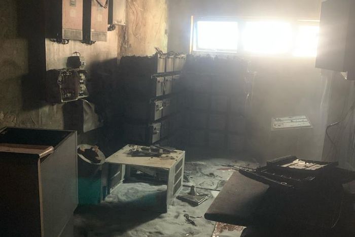 A section of the building destroyed by fire on Saturday, December 2, 2023. [Daily Trust]