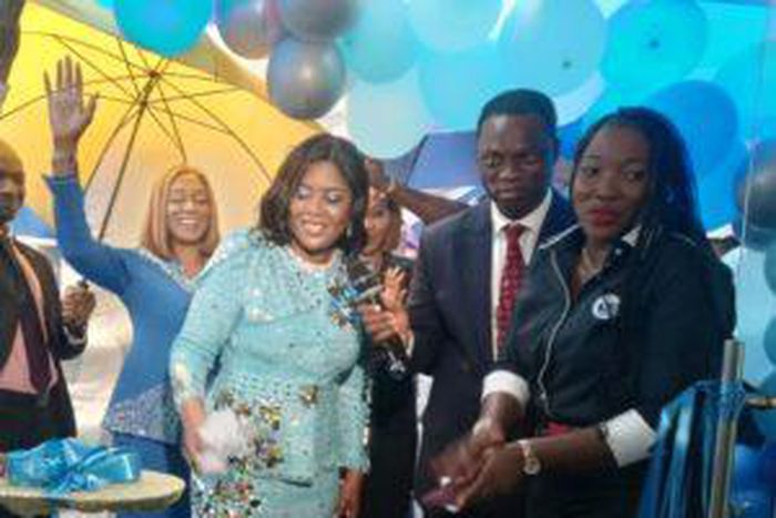 L-R: Pastor Ifeoma Chiemeka, Chairman, Nazer Company Ltd; Dr Deola Phillips, Chairman, Parallex Bank Ltd; Publisher, National Daily, Mr Sylvester Ebhodaghe and Mrs Yemi Akinwunmi, Chief Executive Officer, Super FM during official launch of a new radio ...