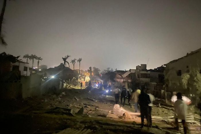 Scene from the Ibadan explosion  [Fatteh Hamid/Punch]