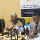 L-R: Heads of WAEC Division: Fidelis Gaiya, Director of Administration; Patrick Areghan, Head of National Office; Mrs F. Iweha-Onukwu, Senior Director, Test Development. [Premium Times]