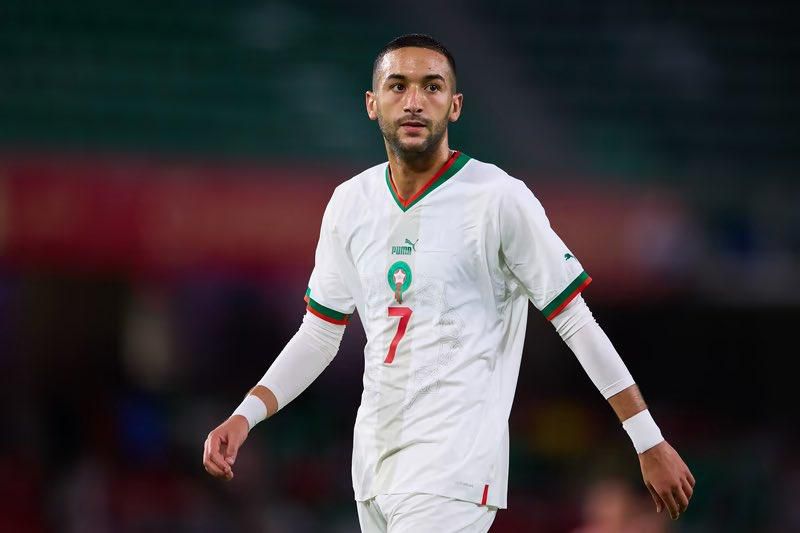 Hakim Ziyech's goal was reuled out for offside in the first half against Belgium