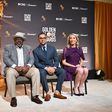 Cedric the Entertainer, Wilmer Valderrama and Helen Hoehne at the 80th Annual Golden Globe Awards Nominations [Golden Globes]