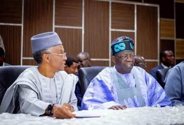President Bola Tinubu and former Kaduna State Governor, Nasiru El-Rufai. [Twitter:HassanBBest]