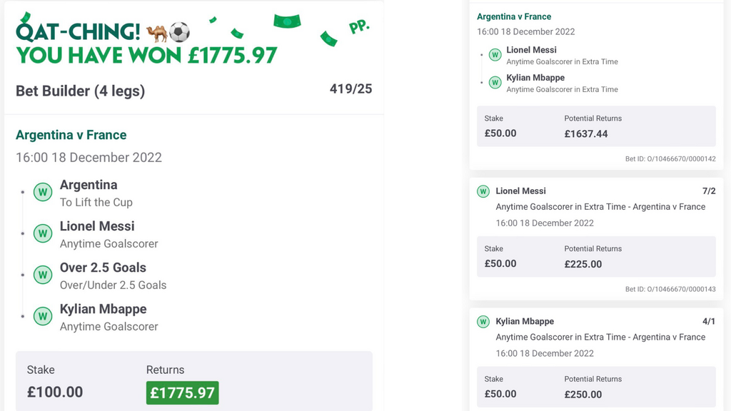 Naira Marley wins from betting on Argentina vs France game