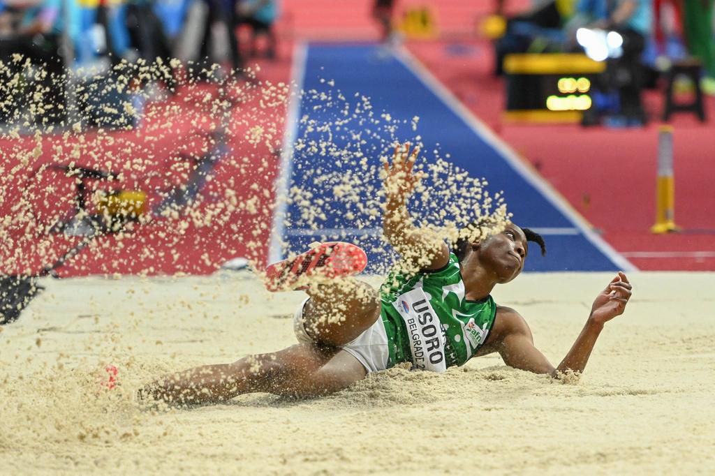 Ruth Usoro is the first Nigerian athlete in history to compete in both the long and triple jump at the World Championships (IMAGO/Jan Huebner)