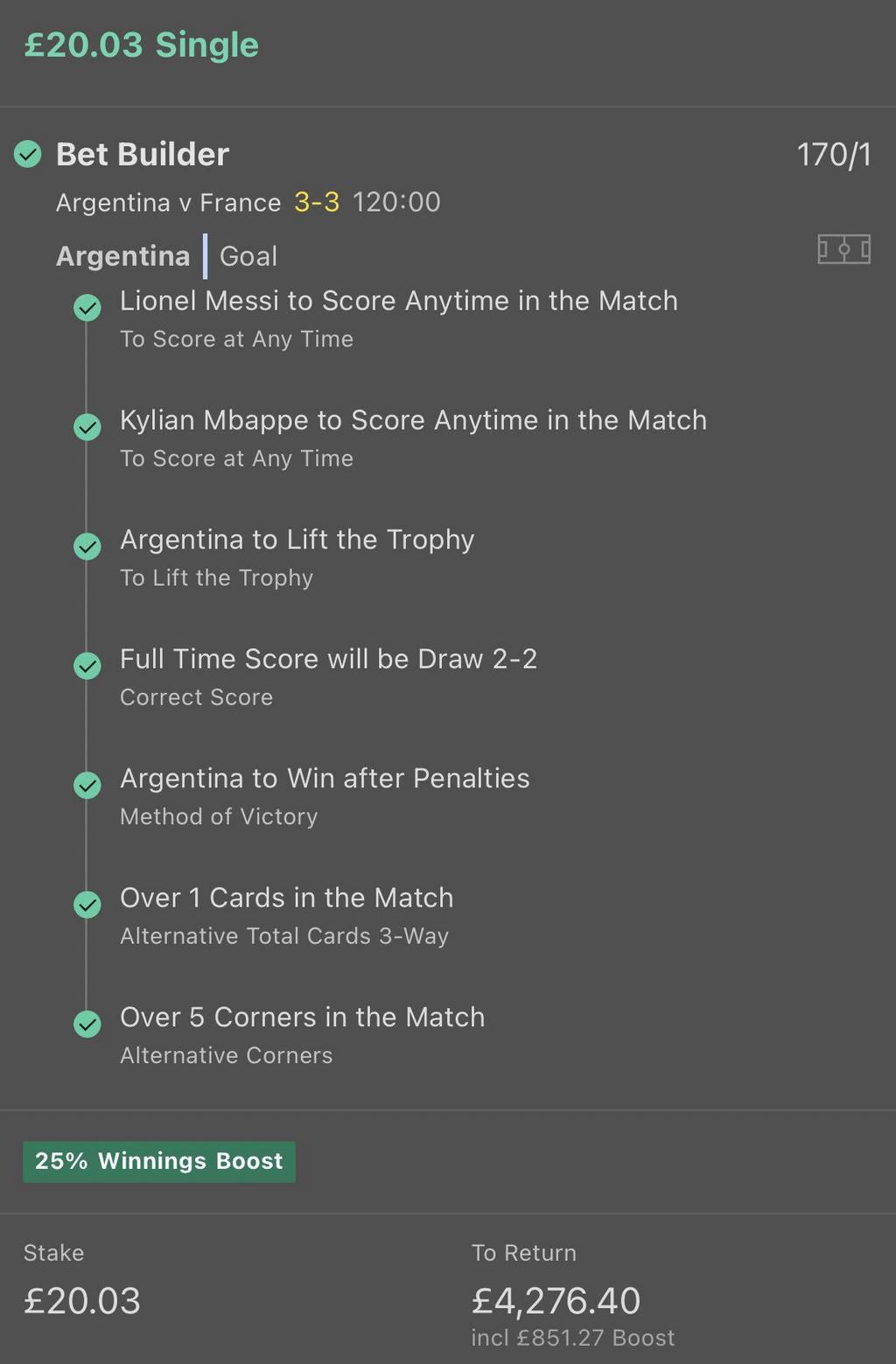 Lineker loyalty rewarded, as World Cup accumulator pays out