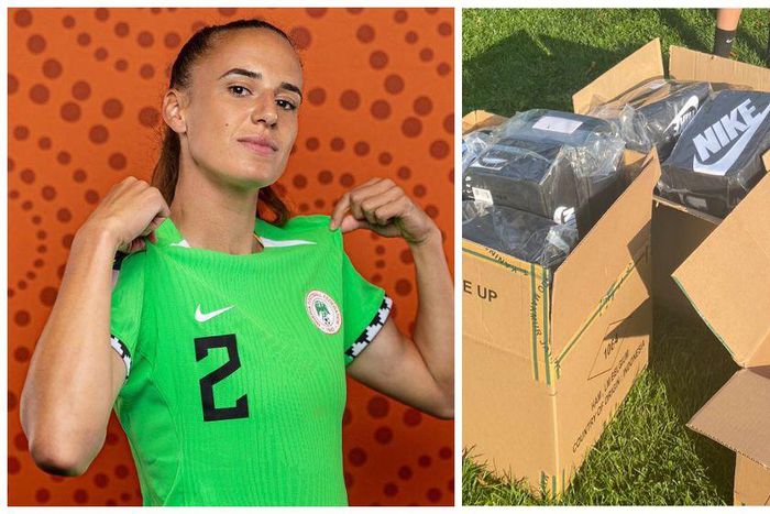 Do small for Naija too — Nigerians tell Ashleigh Plumptre as she shares more free Nike bags, boots