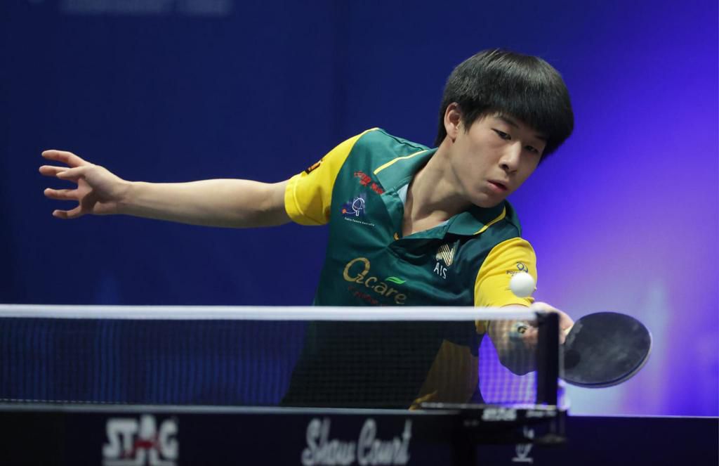 player in action  at the ongoing youth championship