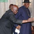 Former President Goodluck Jonathan and Zambia's first President, Kenneth Kaunda. [OkayNG]