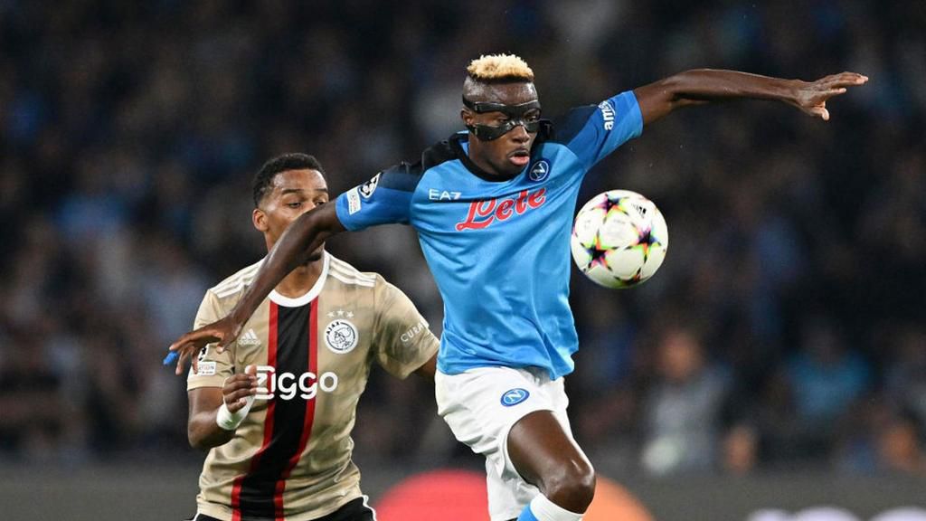 Osimhen in action against Ajax