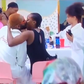 Cross and Ilebaye steal the show during the pool party on BBNaija All Stars. [Instagram/bigbronaija]
