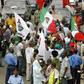 Members of the Nigeria Labour Congress protest in the commercial capital Lagos, June 20, 2007. A general strike over a rise in fuel prices brought much of Nigeria to a standstill on Wednesday but oil exports from Africa's top producer were initially un...