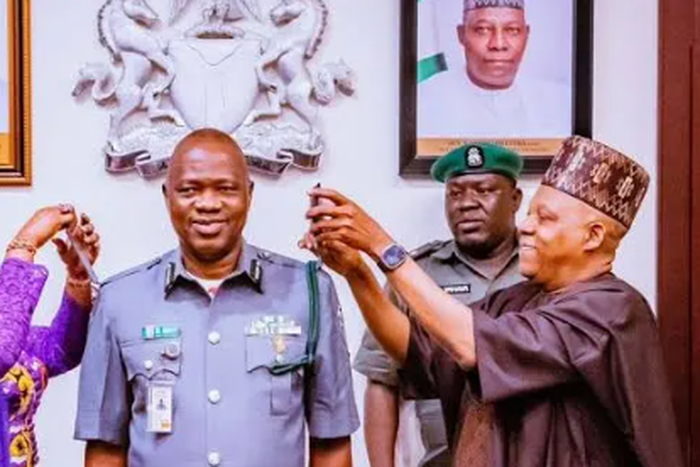 Shettima decorates Ag Customs C-G, Adewale Adeniyi