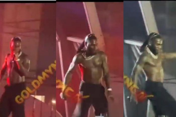 Burna Boy kicks fan off stage
