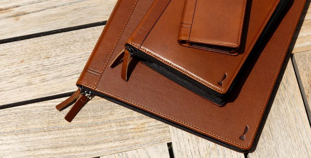 It matches the rest of Twelve South's "Journal" accessories, which include similar leather cases for iPhones and MacBooks.