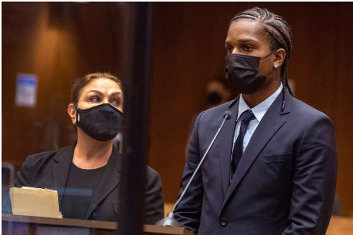 ASAP Rocky in the courtroom on Momday [Peoplemagazine]