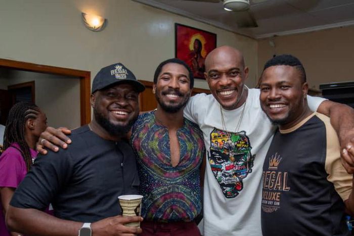 From left: Gbemileke Lawal, Marketing Manager Fountain Business, Grand Oak Ltd.; Made Kuti, the grandson of the legendary late Fela Anikulapo Kuti; Yemi Williams, Head of Operations, Street Media Solutions; and Sinmi John Ogunwale, Brand Manager Regal,...