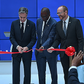 Second Left-Right: U.S. Secretary of State, Antony Blinken, Mr Wale Ajisebutu, CEO, 21st Century Technologies, Will Stevens, Consul General, U.S. Consulate in Lagos opening the new American Corner [Twitter:@TopeTempler]