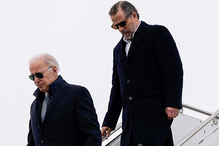Joe Biden and son, Hunter Biden photographed in Feb 2023 [CNN]