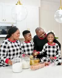 Baking together family photo