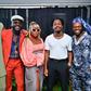 L-R Femi Leye, Nigerian guitarist and singer; PD Wallson of 121selah; Evelle, singer and songwriter; Kotrelle, afro pop-soul artist and Karkarkey, ace talking drummer and percussionist at the Shut Down Concert of Make Music Lagos 2023 which was held at...