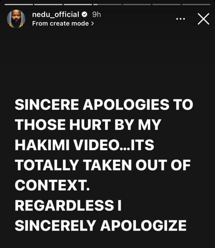 Nedu apologises