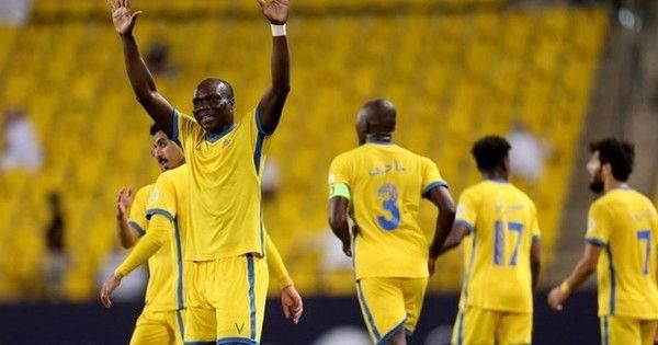 Aboubakar celebrates scoring for Al-Nassr