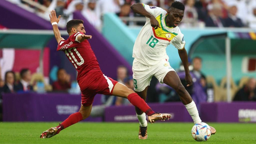 Ismaila Sarr in action for Senegal at the World Cup in Qatar