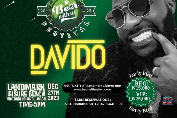 Afrobeat sensation, Davido to headline BWUFEST 2 on December 27, 2023