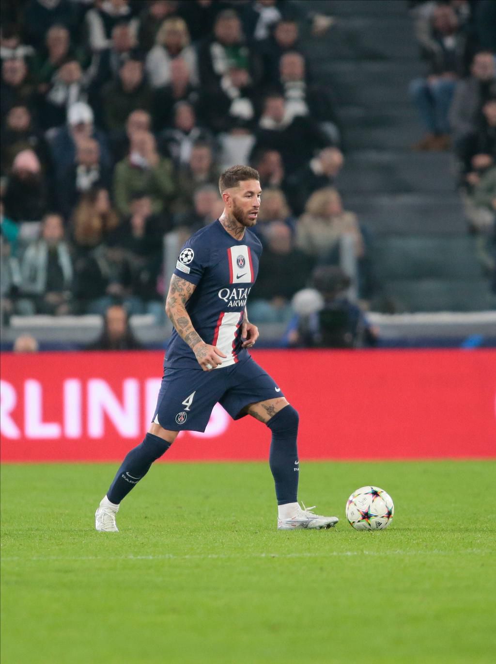 Sergio Ramos of Paris Saint-Germain FC during the UEFA Champions League Group H, football match between Juventus Fc and Paris Saint Germain on November 2, 2022.