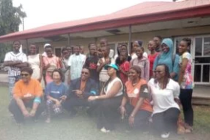 Some UNICEF officials and young people at Hello Lagos Adolescent and Youth Friendly Centre at the  Lagos State University Teaching Hospital (LASUTH) on Wednesday in Lagos.