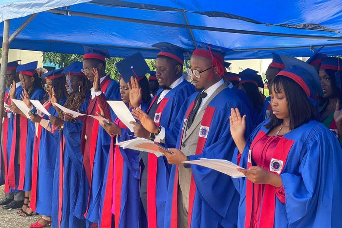 Pharmacy Council of Nigeria inducts 64 ESUT graduates into pharmacy profession. [Twitter:@PCN_Registry]