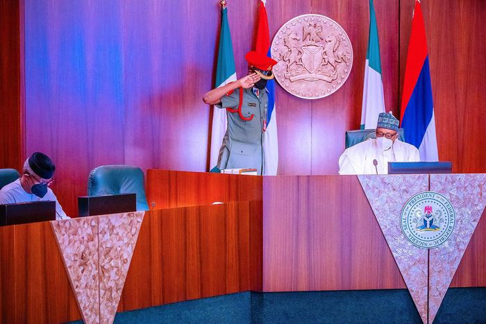 President Muhammadu Buhari presides over the Federal Executive Council meeting (image used for illustration) [Twitter/@NigeriaGov]